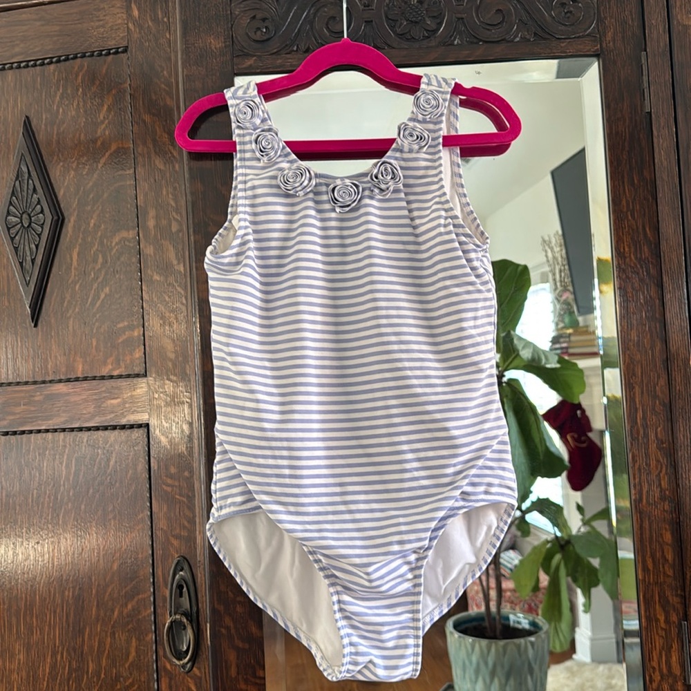 Kate Mack Rosette Striped One Piece